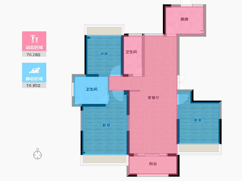 浙江省-绍兴市-星尚悦湖-114.00-户型库-动静分区