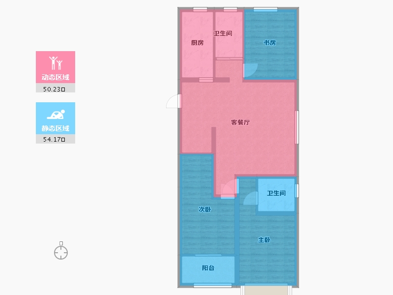 山东省-潍坊市-恒信·领峰-93.19-户型库-动静分区