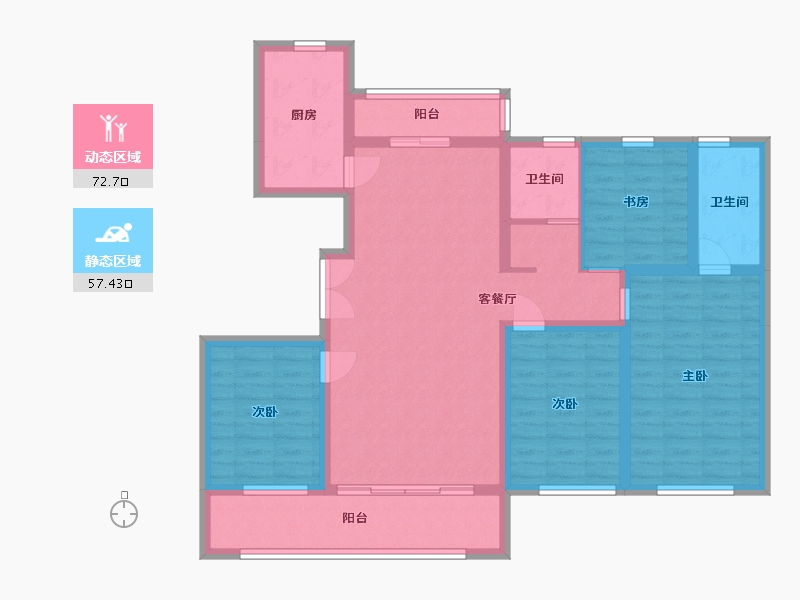 山东省-潍坊市-龙港育秀园-115.97-户型库-动静分区