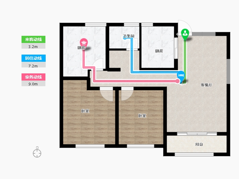 山东省-菏泽市-天华新天地-94.00-户型库-动静线