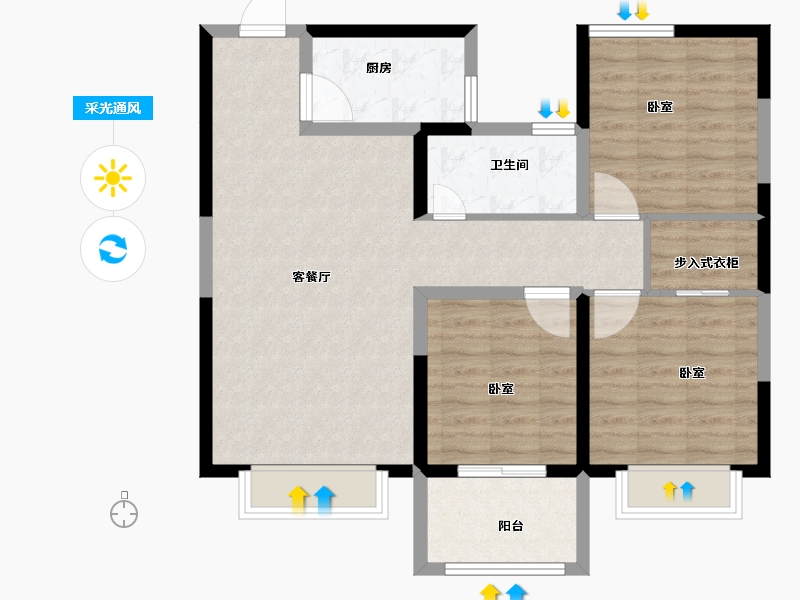 河南省-安阳市-润安枫林台-88.00-户型库-采光通风