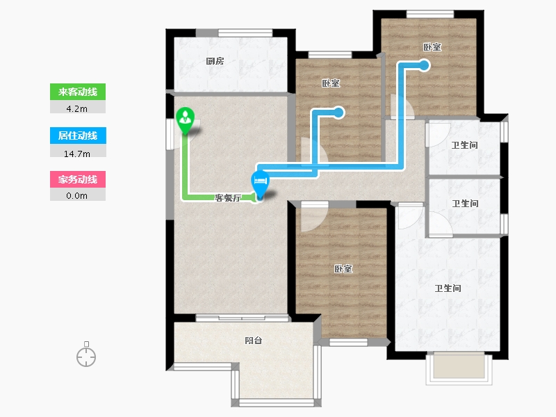 河南省-新乡市-蓝光凤湖长岛国际社区-100.60-户型库-动静线