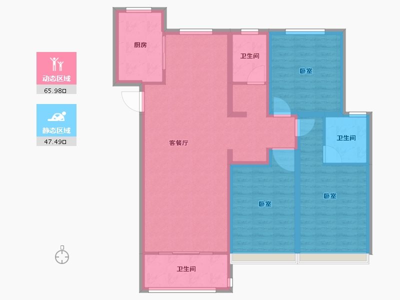 河南省-安阳市-新城国际三期-101.90-户型库-动静分区