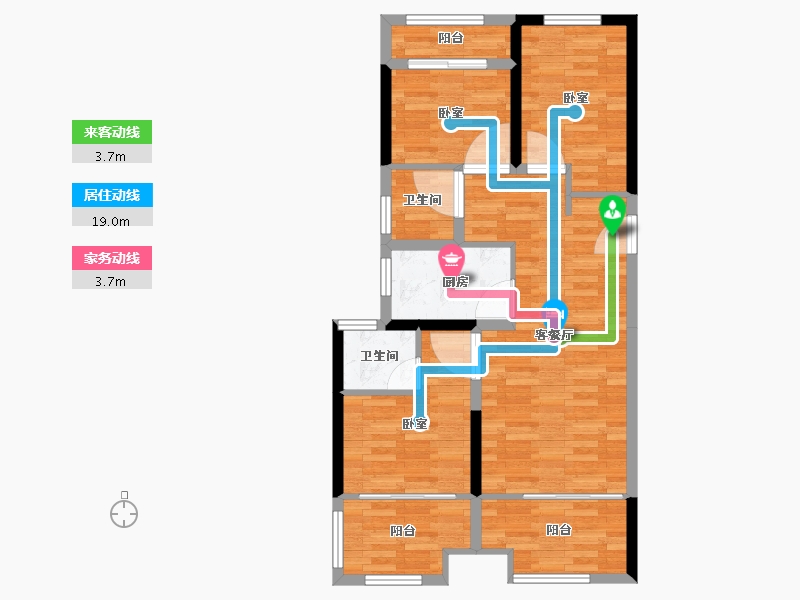 河南省-郑州市-禹洲嘉誉风华-77.80-户型库-动静线