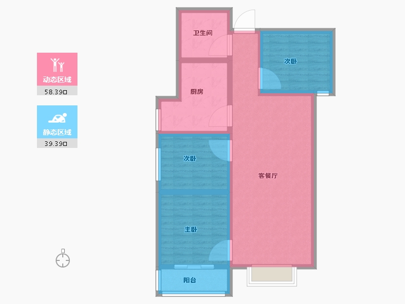 山东省-济南市-帝华城-87.38-户型库-动静分区