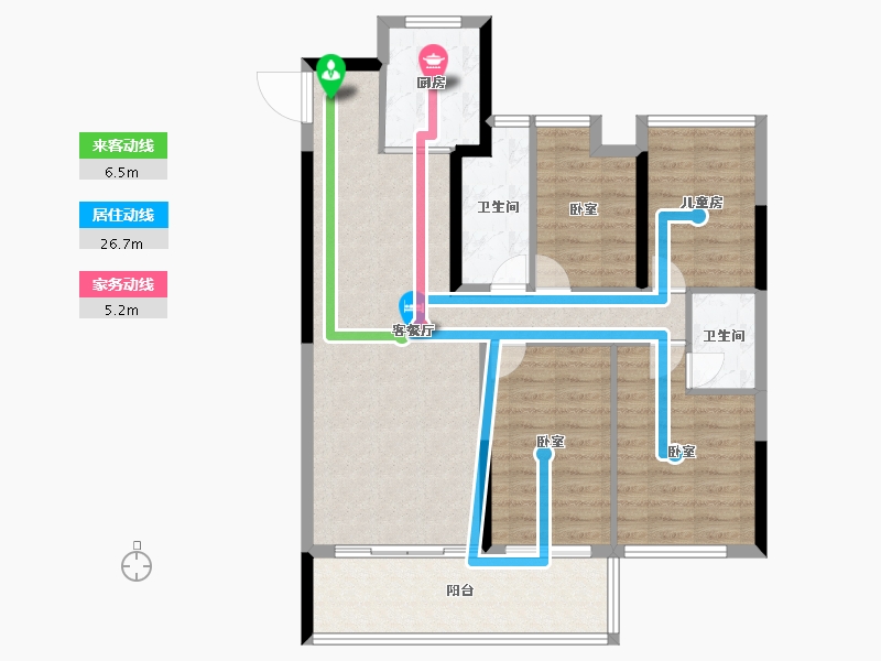 福建省-莆田市-建发玺院-93.00-户型库-动静线