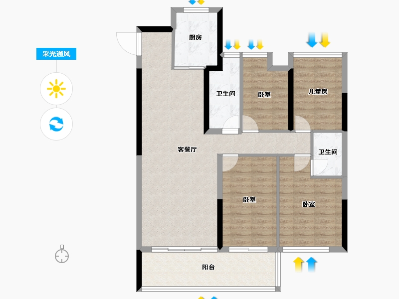 福建省-莆田市-建发玺院-93.00-户型库-采光通风