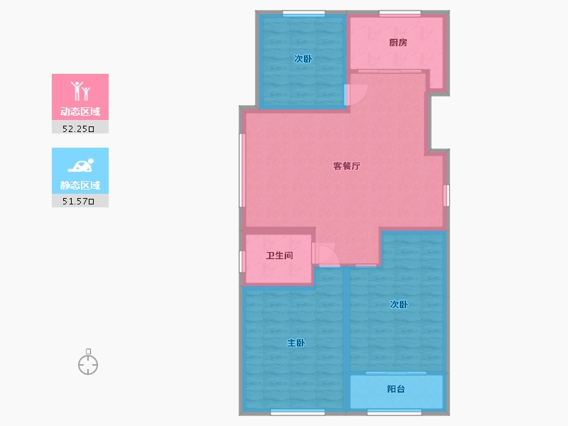 山东省-潍坊市-中房幸福名都-93.69-户型库-动静分区