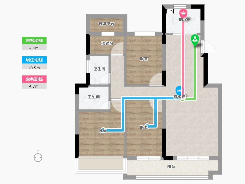 安徽省-合肥市-力高澜湖前城-67.16-户型库-动静线