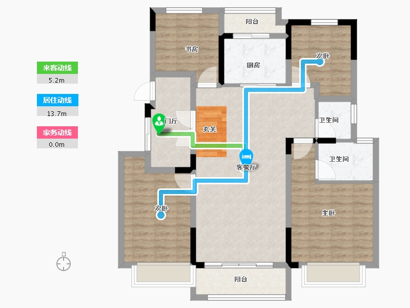 安徽省-滁州市-高速公园壹号-104.00-户型库-动静线