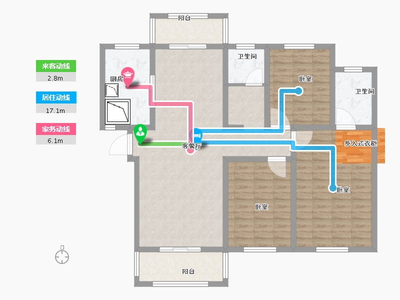 河南省-安阳市-天宏美好生活家园-118.00-户型库-动静线