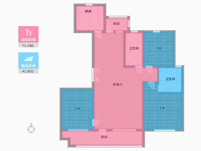 山东省-青岛市-盈创板桥华府-101.99-户型库-动静分区