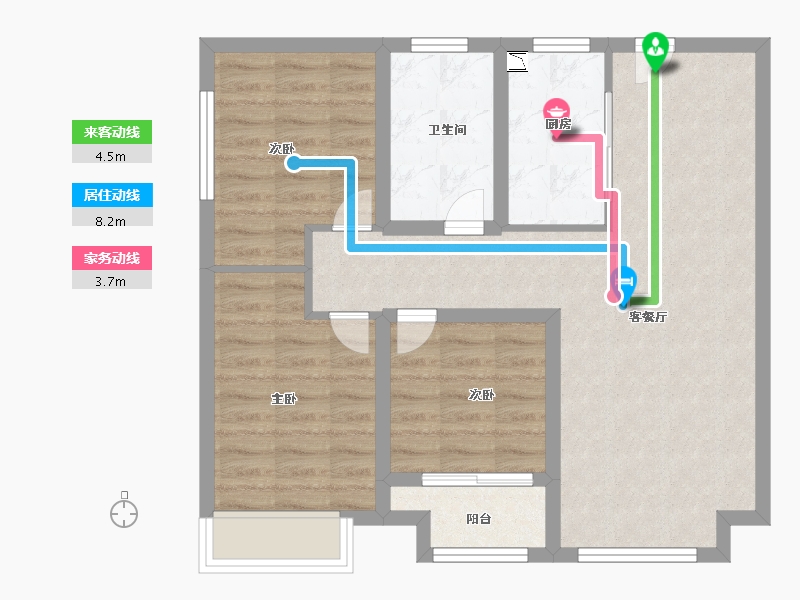 山东省-济南市-鸿府公馆-74.20-户型库-动静线