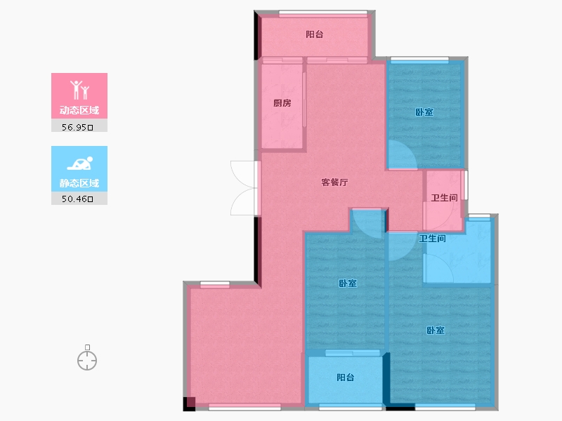 福建省-莆田市-国投城市广场C区-98.00-户型库-动静分区