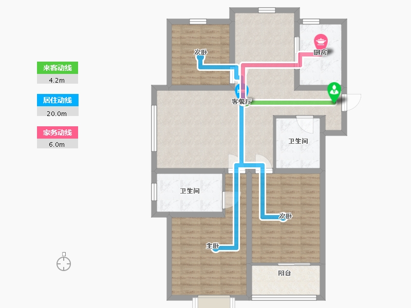 山东省-青岛市-明翠雅居-99.00-户型库-动静线