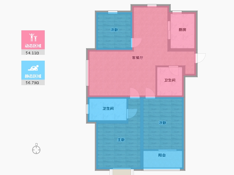 山东省-青岛市-明翠雅居-99.00-户型库-动静分区