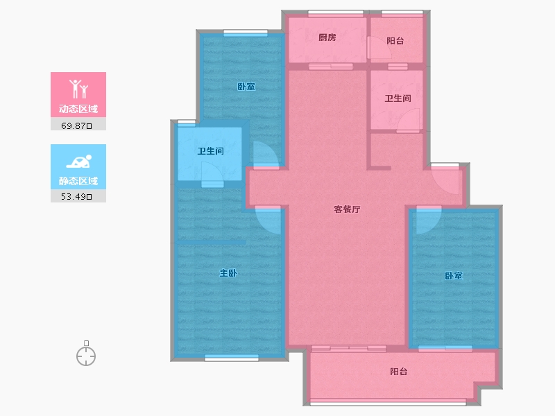 山东省-枣庄市-绿城·明月江南-110.28-户型库-动静分区