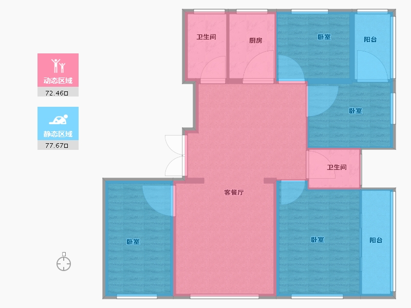 山东省-菏泽市-格兰云天-138.00-户型库-动静分区