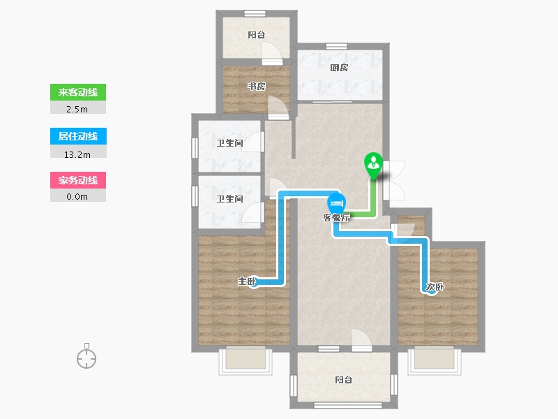 山东省-青岛市-绿阳锦绣城-89.00-户型库-动静线