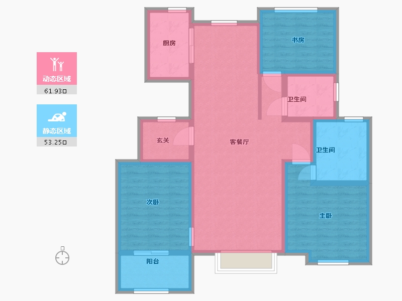 山东省-潍坊市-华夏天元-102.40-户型库-动静分区