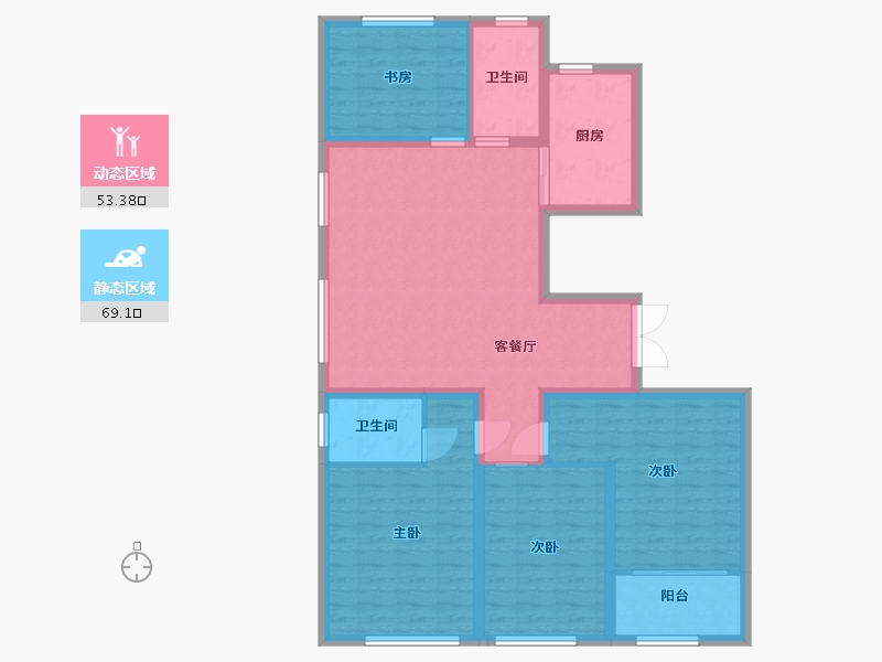 山东省-潍坊市-华安凤凰嘉苑-110.20-户型库-动静分区