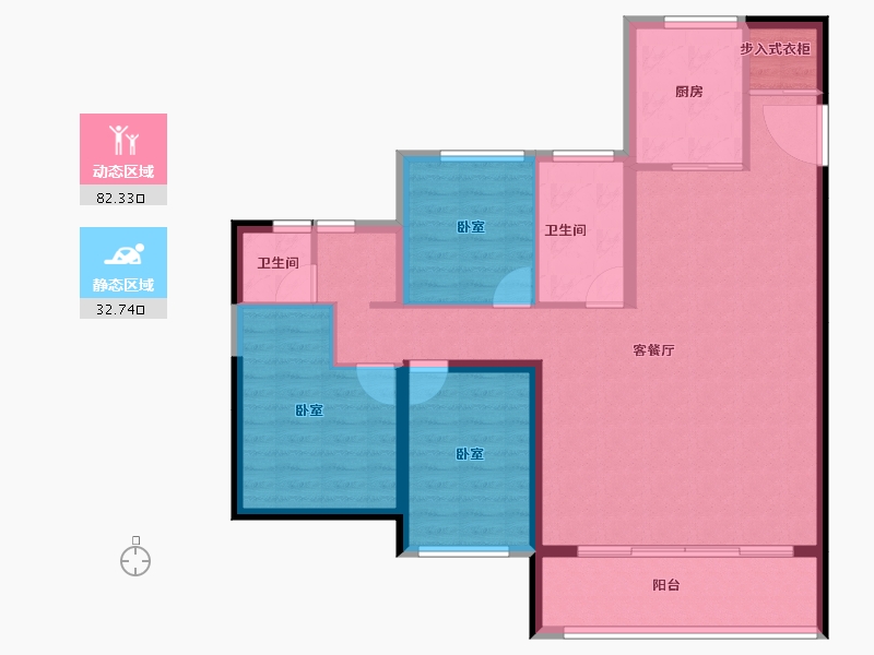 山东省-菏泽市-菏泽绿地新都汇-104.20-户型库-动静分区