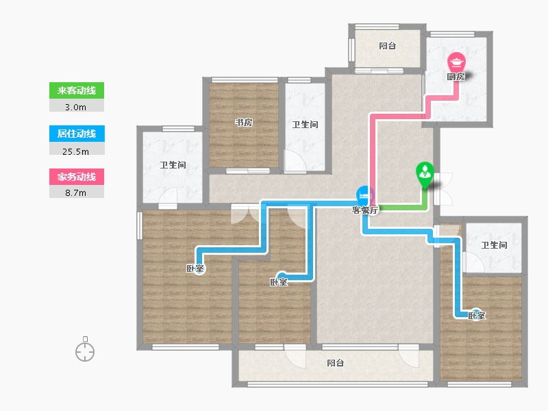 山东省-济南市-融创东山府-165.00-户型库-动静线