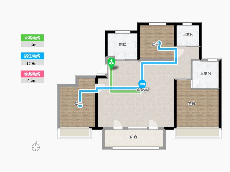 山东省-潍坊市-湖畔樾山-112.00-户型库-动静线