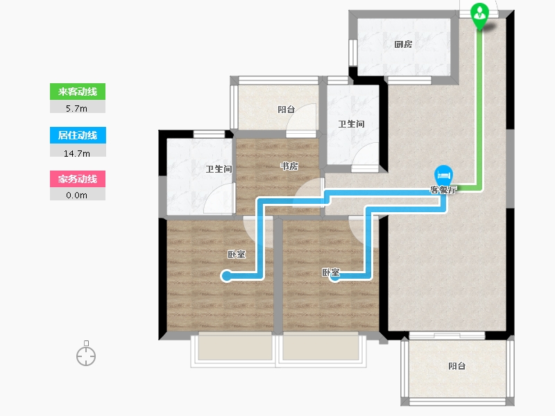 浙江省-绍兴市-和雍锦世家-82.00-户型库-动静线