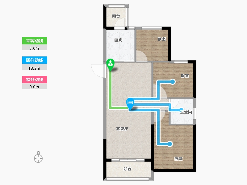 河南省-郑州市-恒大城-91.75-户型库-动静线