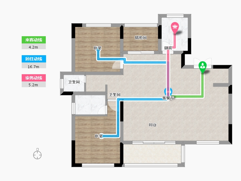 河南省-郑州市-东润银基望京-100.00-户型库-动静线