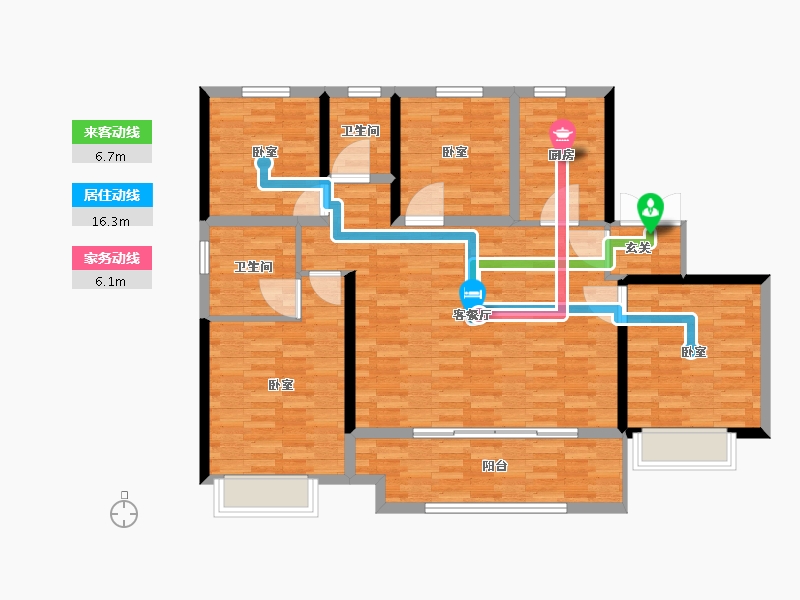 河南省-郑州市-建业比华利庄园-116.00-户型库-动静线