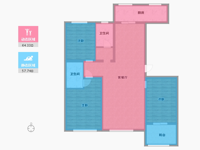 山东省-潍坊市-中房幸福名都-109.60-户型库-动静分区