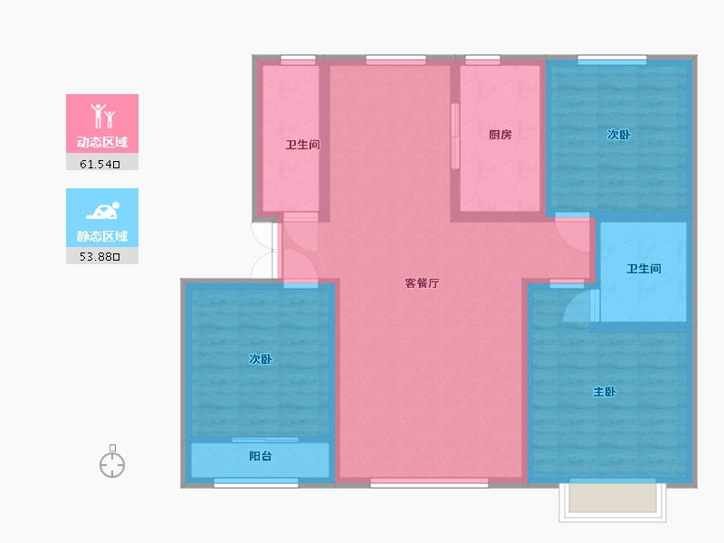 山东省-潍坊市-中房幸福名都-103.20-户型库-动静分区