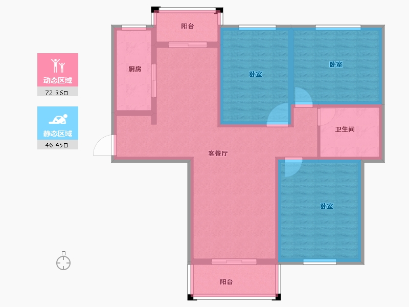 河南省-安阳市-天宏美好生活家园-106.00-户型库-动静分区