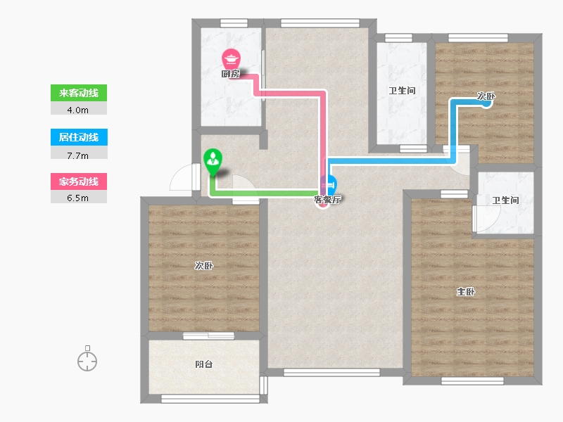 山东省-潍坊市-峡山·凤栖第-103.20-户型库-动静线