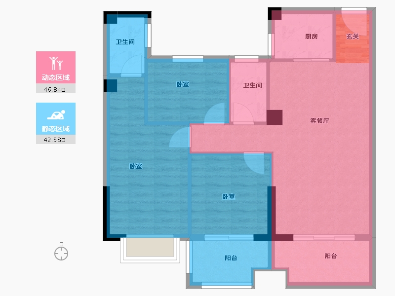 福建省-漳州市-兴博广场-80.14-户型库-动静分区