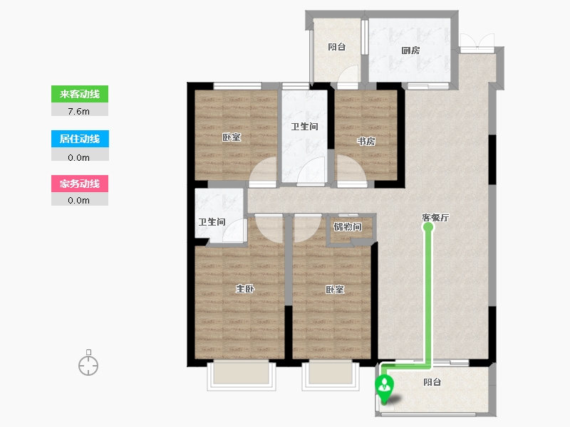 河南省-洛阳市-恒泰中心-108.84-户型库-动静线