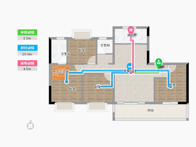 福建省-莆田市-三盛·中梁|璞悦风华-105.00-户型库-动静线