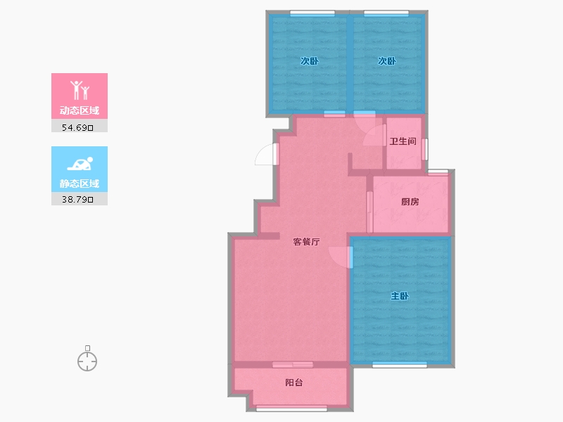 山东省-潍坊市-中房幸福名都-83.00-户型库-动静分区