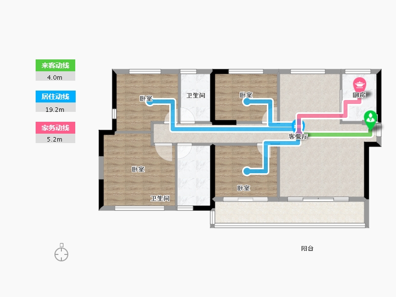 福建省-莆田市-皇庭美域·外滩玉玺-102.99-户型库-动静线