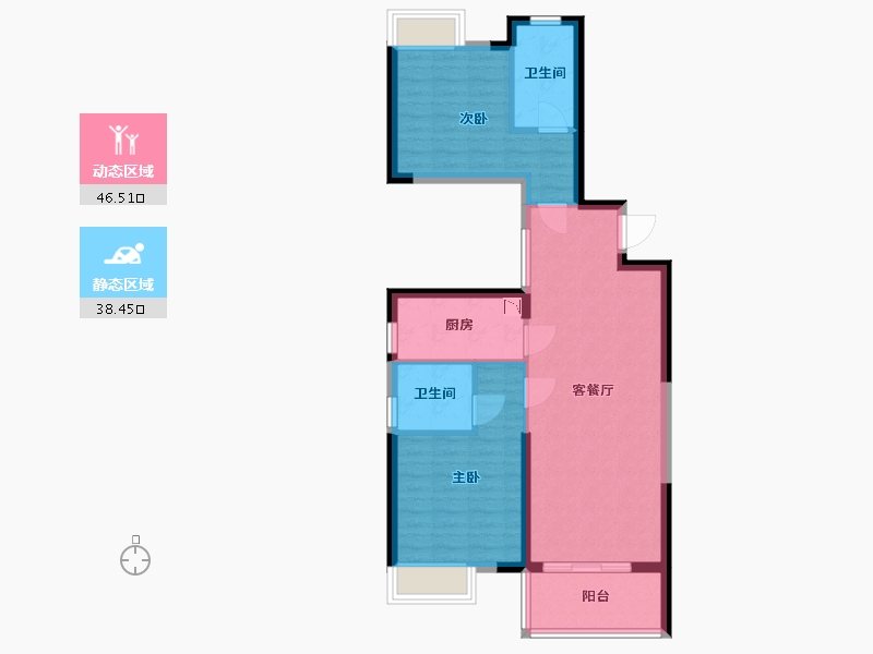 福建省-福州市-乌山九巷-76.00-户型库-动静分区