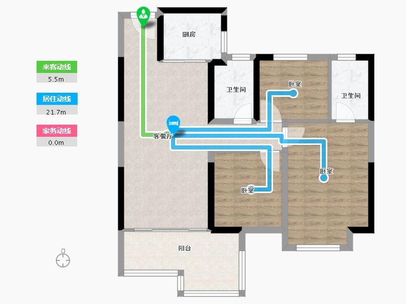 河南省-新乡市-蓝光凤湖长岛国际社区-85.50-户型库-动静线