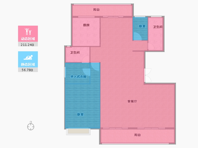 河南省-郑州市-御品蔚来云城-253.01-户型库-动静分区