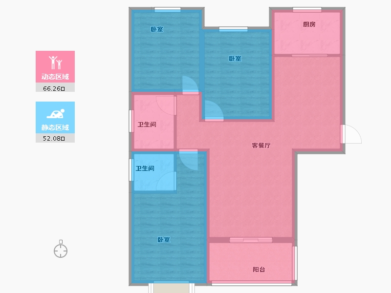 河南省-安阳市-天和人家-106.19-户型库-动静分区