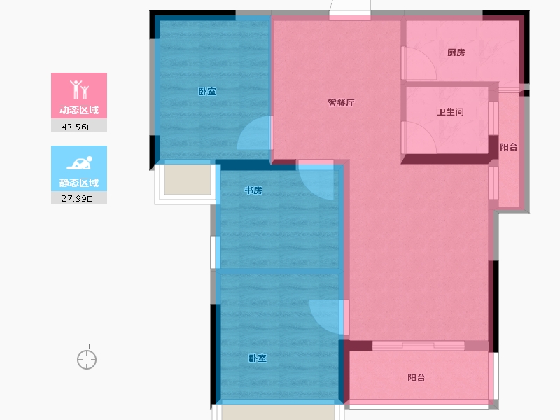 河南省-洛阳市-京熙帝景3期-63.22-户型库-动静分区