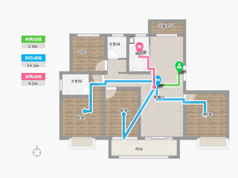 安徽省-合肥市-中建开元御湖公馆-112.00-户型库-动静线