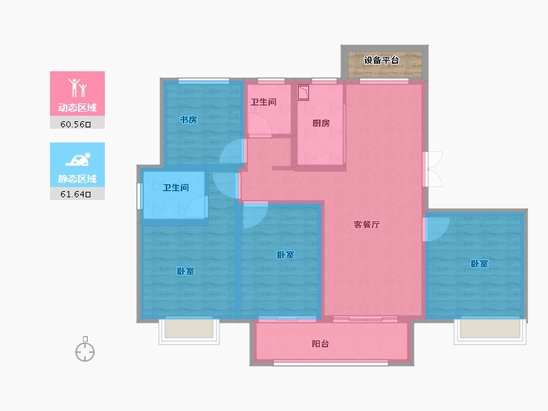 安徽省-合肥市-中建开元御湖公馆-112.00-户型库-动静分区