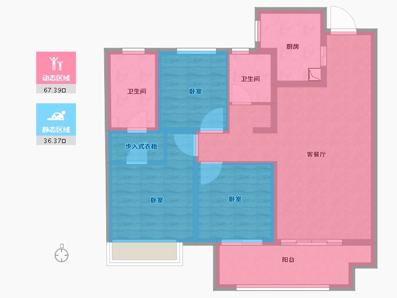 河南省-洛阳市-建业世悦府-92.00-户型库-动静分区