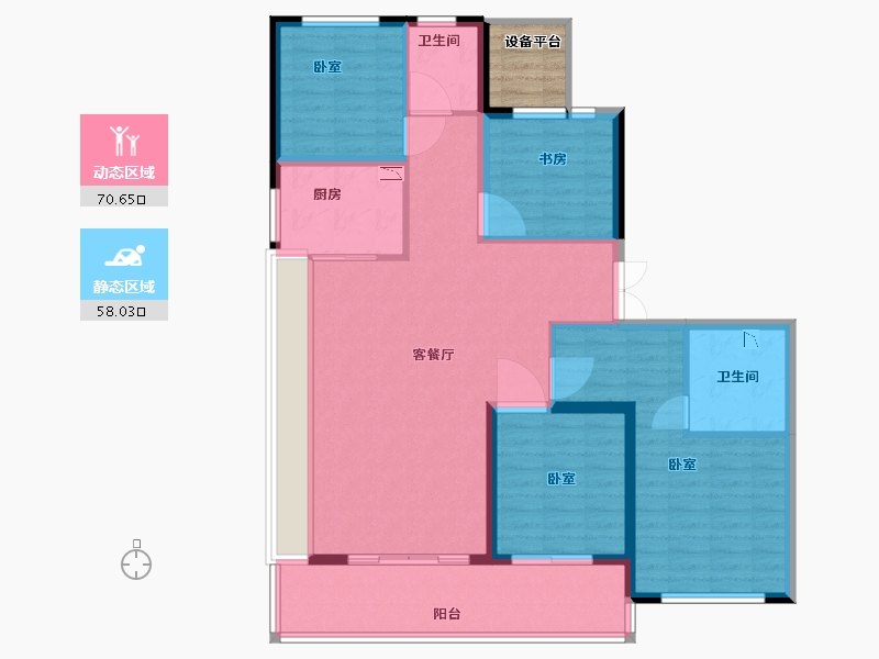 浙江省-绍兴市-阳光城碧桂园玺园-119.89-户型库-动静分区